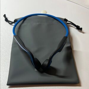 Shokz Blue and Black Over-Ear Headphones with Adjustable Band